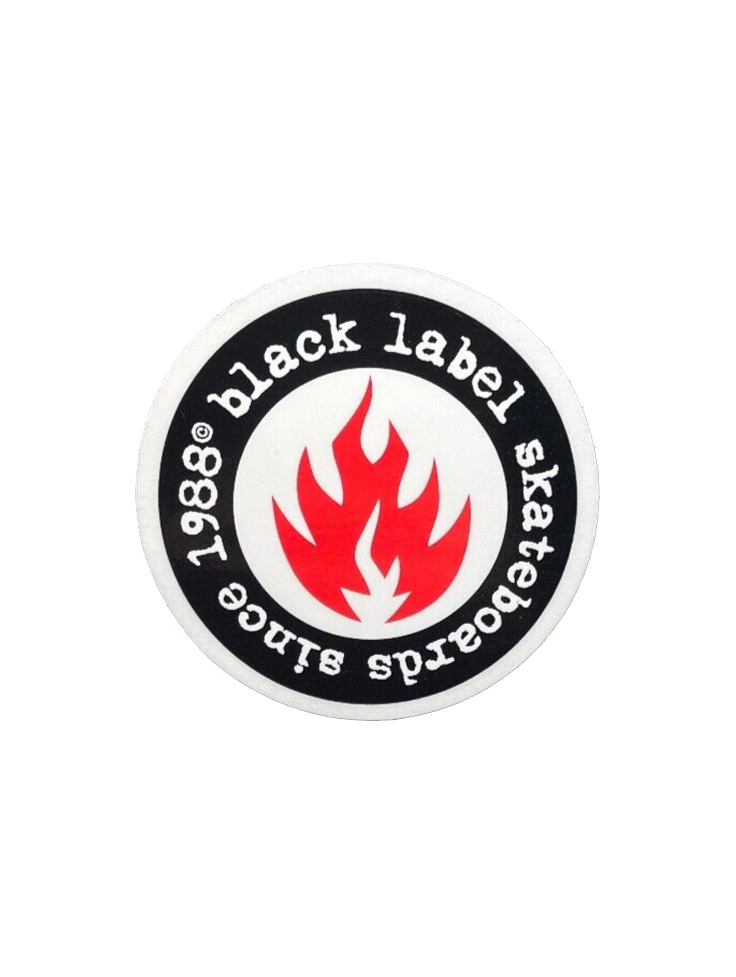 Black Label Flame Logo Sticker (Various) — onyx origin